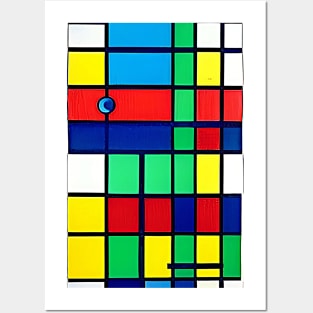 Abstract Modern: Bold Colors Squares Rectangles Posters and Art